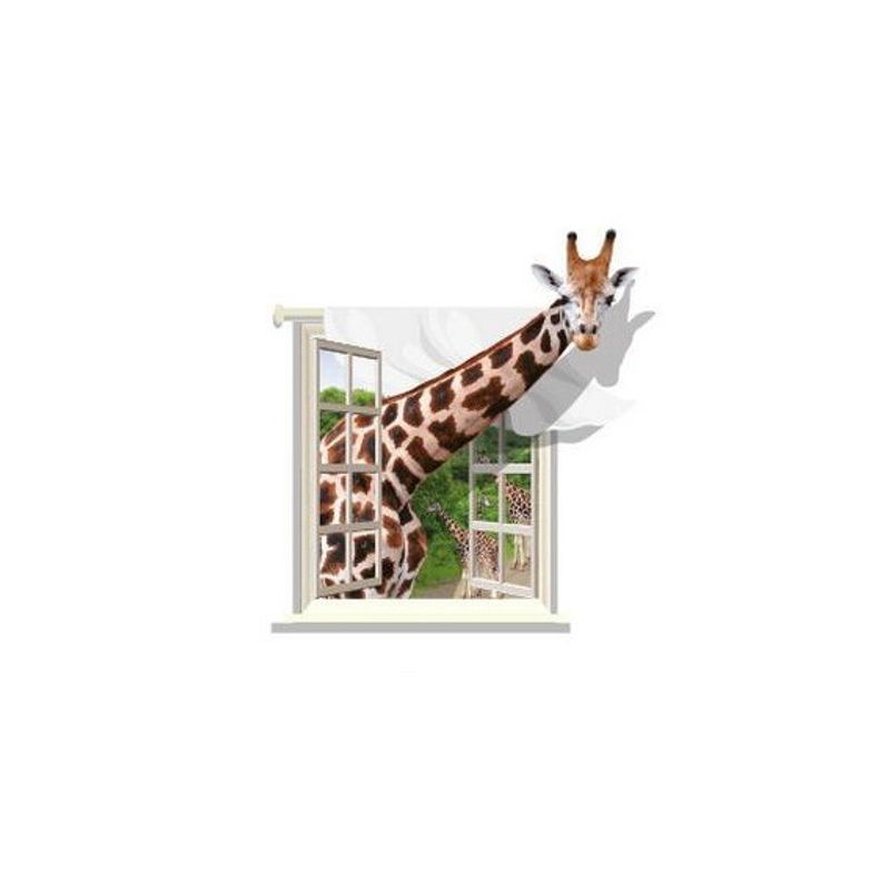 Casa si Gradina - Decoratiuni - Stickere decorative - Sticker decorativ, fereastra cu girafa 79 cm, 58STK - Infinity.ro