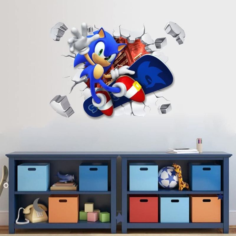 Casa si Gradina - Decoratiuni - Stickere decorative - Sticker decorativ cu Sonic, 70 cm, 1118STK - Infinity.ro