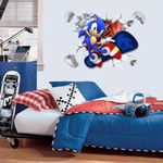 Casa si Gradina - Decoratiuni - Stickere decorative - Sticker decorativ cu Sonic, 70 cm, 1118STK - Infinity.ro