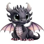 Casa si Gradina - Decoratiuni - Stickere decorative - Sticker decorativ, Dragon, Negru, 68 cm, 1262STK - Infinity.ro