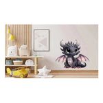 Casa si Gradina - Decoratiuni - Stickere decorative - Sticker decorativ, Dragon, Negru, 68 cm, 1262STK - Infinity.ro