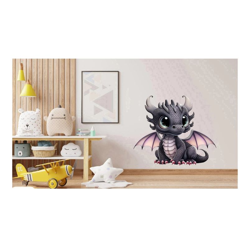 Casa si Gradina - Decoratiuni - Stickere decorative - Sticker decorativ, Dragon, Negru, 68 cm, 1262STK - Infinity.ro