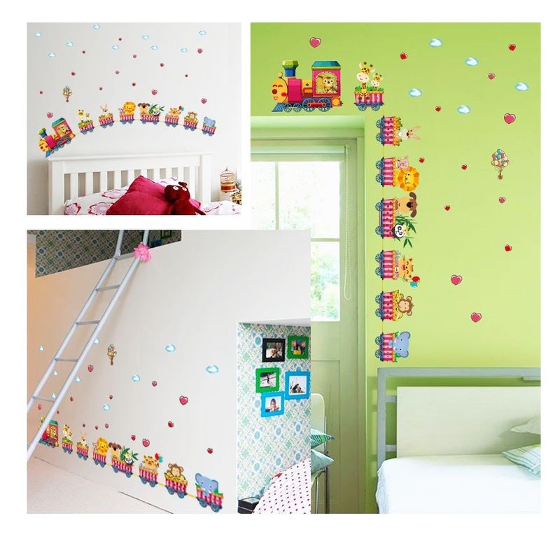 Casa si Gradina - Decoratiuni - Stickere decorative - Sticker decorativ, Trenulet cu animale, 158 cm, 716STK - Infinity.ro