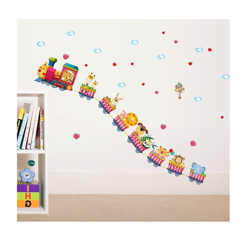 Casa si Gradina - Decoratiuni - Stickere decorative - Sticker decorativ, Trenulet cu animale, 158 cm, 716STK - Infinity.ro