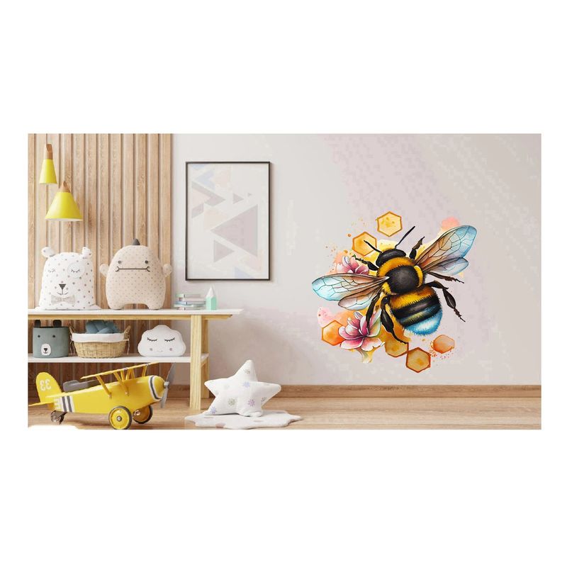 Casa si Gradina - Decoratiuni - Stickere decorative - Sticker decorativ, Albina, Galben, 65 cm, 1257STK-1 - Infinity.ro