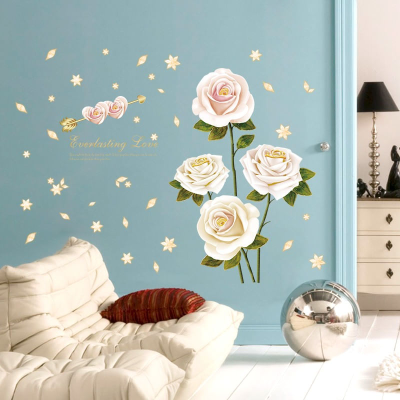 Casa si Gradina - Decoratiuni - Stickere decorative - Sticker decorativ, Trandafiri, 137 cm, 789STK - Infinity.ro
