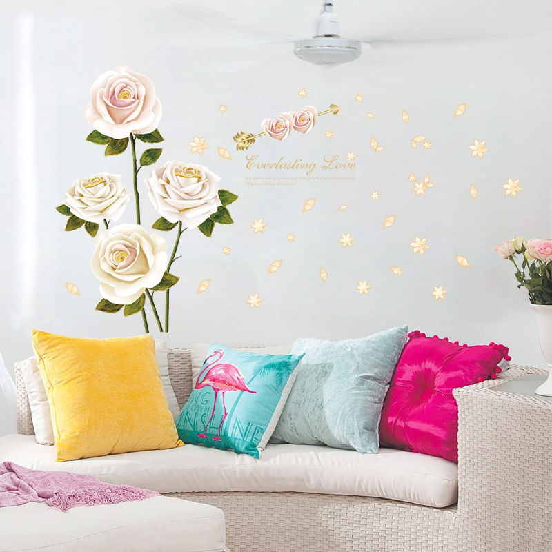 Casa si Gradina - Decoratiuni - Stickere decorative - Sticker decorativ, Trandafiri, 137 cm, 789STK - Infinity.ro