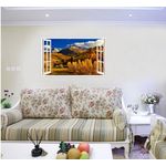 Casa si Gradina - Decoratiuni - Stickere decorative - Sticker decorativ, Fereastra 3D, Peisaj de munte, 85 cm, 581STK - Infinity.ro