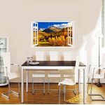 Casa si Gradina - Decoratiuni - Stickere decorative - Sticker decorativ, Fereastra 3D, Peisaj de munte, 85 cm, 581STK - Infinity.ro