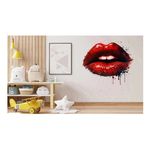Casa si Gradina - Decoratiuni - Stickere decorative - Sticker decorativ, Buze, Rosu, 60 cm, 1302STK-16 - Infinity.ro