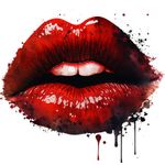 Casa si Gradina - Decoratiuni - Stickere decorative - Sticker decorativ, Buze, Rosu, 60 cm, 1302STK-16 - Infinity.ro