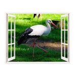 Casa si Gradina - Decoratiuni - Stickere decorative - Sticker decorativ, Fereastra 3D, Barza, 85 cm, 270STK - Infinity.ro