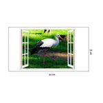 Casa si Gradina - Decoratiuni - Stickere decorative - Sticker decorativ, Fereastra 3D, Barza, 85 cm, 270STK - Infinity.ro