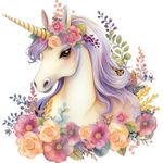 Casa si Gradina - Decoratiuni - Stickere decorative - Sticker decorativ, Unicorn, Multicolor, 62 cm, 1287STK-3 - Infinity.ro