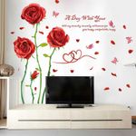 Casa si Gradina - Decoratiuni - Stickere decorative - Sticker decorativ, Trandafiri rosii, 190 cm, 780STK - Infinity.ro