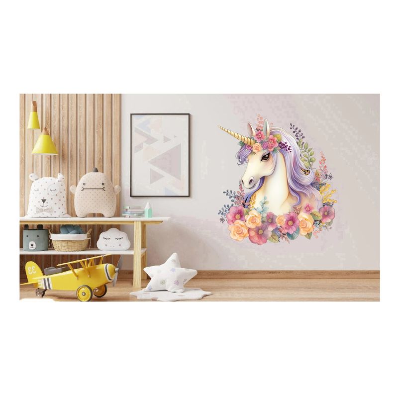 Casa si Gradina - Decoratiuni - Stickere decorative - Sticker decorativ, Unicorn, Multicolor, 62 cm, 1287STK-3 - Infinity.ro