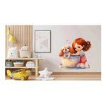 Casa si Gradina - Decoratiuni - Stickere decorative - Sticker decorativ, Fetita si Catelul, Multicolor, 61 cm, 1294STK-3 - Infinity.ro