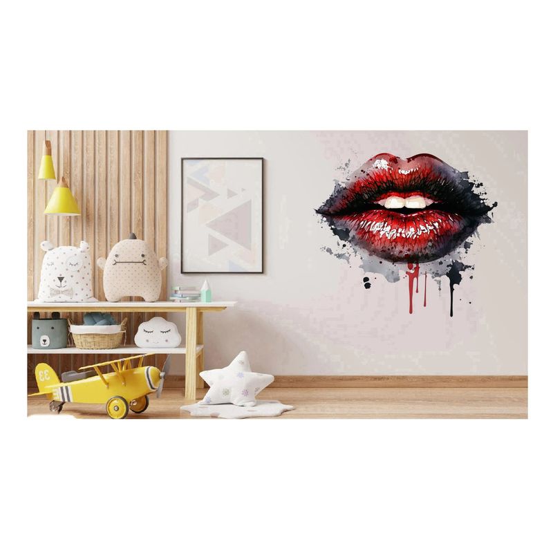 Casa si Gradina - Decoratiuni - Stickere decorative - Sticker decorativ, Buze, Rosu, 60 cm, 1302STK-14 - Infinity.ro