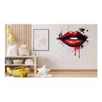 Casa si Gradina - Decoratiuni - Stickere decorative - Sticker decorativ, Buze, Rosu, 60 cm, 1302STK-1 - Infinity.ro