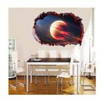 Casa si Gradina - Decoratiuni - Stickere decorative - Sticker decorativ, gaura in perete 3D,  Planeta, 85 cm, 1041STK-1 - Infinity.ro