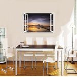 Casa si Gradina - Decoratiuni - Stickere decorative - Sticker decorativ, Fereastra 3D, Ocean, 85 cm, 593STK - Infinity.ro