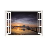 Casa si Gradina - Decoratiuni - Stickere decorative - Sticker decorativ, Fereastra 3D, Ocean, 85 cm, 593STK - Infinity.ro