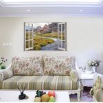 Casa si Gradina - Decoratiuni - Stickere decorative - Sticker decorativ, Fereastra 3D, Rau, 85 cm, 522STK - Infinity.ro