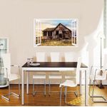 Casa si Gradina - Decoratiuni - Stickere decorative - Sticker decorativ, Fereastra 3D, Casa, 85 cm, 620STK - Infinity.ro