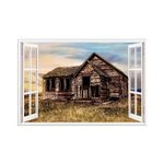 Casa si Gradina - Decoratiuni - Stickere decorative - Sticker decorativ, Fereastra 3D, Casa, 85 cm, 620STK - Infinity.ro