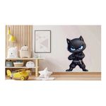 Casa si Gradina - Decoratiuni - Stickere decorative - Sticker decorativ, Pisica Supererou, Negru, 90 cm, 1318STK-1 - Infinity.ro