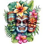 Casa si Gradina - Decoratiuni - Stickere decorative - Sticker decorativ, Masca, Multicolor, 68 cm, 1288STK-5 - Infinity.ro