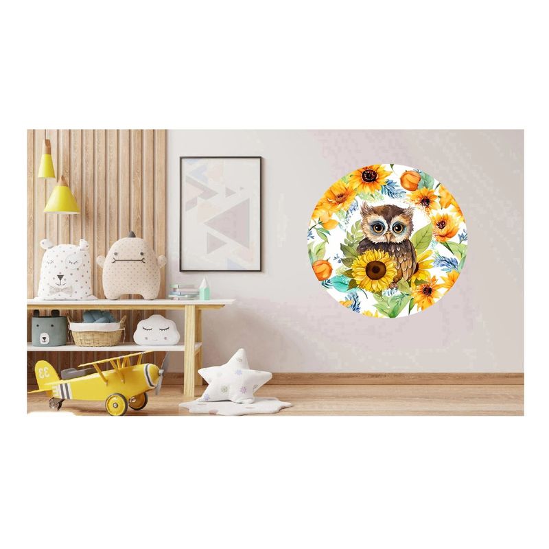Casa si Gradina - Decoratiuni - Stickere decorative - Sticker decorativ, Bufnita, Multicolor, 60 cm, 1281STK-1 - Infinity.ro