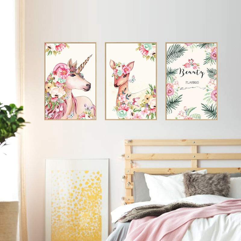 Casa si Gradina - Decoratiuni - Stickere decorative - Sticker decorativ, Tablou flamingo, 93 cm, 791STK - Infinity.ro