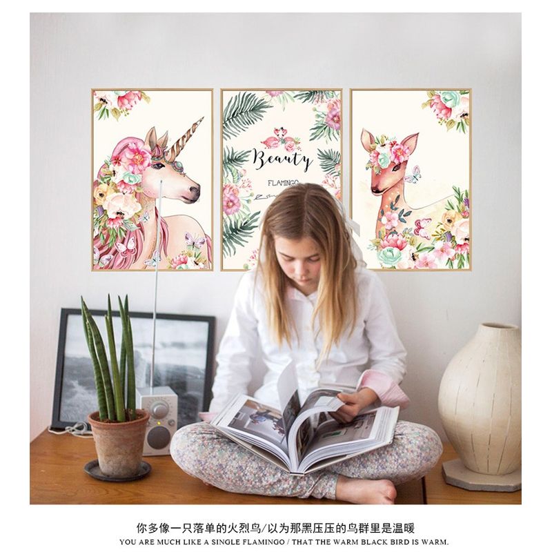 Casa si Gradina - Decoratiuni - Stickere decorative - Sticker decorativ, Tablou flamingo, 93 cm, 791STK - Infinity.ro