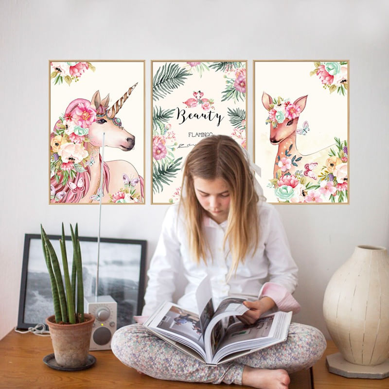 Casa si Gradina - Decoratiuni - Stickere decorative - Sticker decorativ, Tablou flamingo, 93 cm, 791STK - Infinity.ro