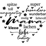 Casa si Gradina - Decoratiuni - Stickere decorative - Sticker decorativ, Mama, Negru, 68 cm, 1238STK - Infinity.ro