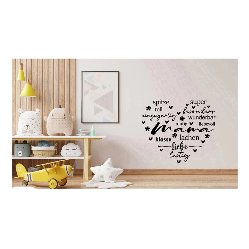 Casa si Gradina - Decoratiuni - Stickere decorative - Sticker decorativ, Mama, Negru, 68 cm, 1238STK - Infinity.ro