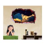 Casa si Gradina - Decoratiuni - Stickere decorative - Sticker decorativ, Gaura in perete 3D, Cer, 85 cm, 410STK-1 - Infinity.ro