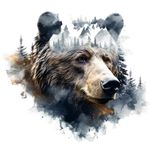 Casa si Gradina - Decoratiuni - Stickere decorative - Sticker decorativ, Urs, Negru, 63 cm, 1307STK-10 - Infinity.ro