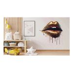 Casa si Gradina - Decoratiuni - Stickere decorative - Sticker decorativ, Buze, Auriu, 60 cm, 1301STK-2 - Infinity.ro