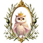 Casa si Gradina - Decoratiuni - Stickere decorative - Sticker decorativ, Bufnita, Roz, 72 cm, 1295STK-1 - Infinity.ro
