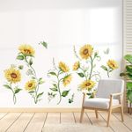 Casa si Gradina - Decoratiuni - Stickere decorative - Sticker decorativ cu Flori galbene, 120 cm, 1131STK - Infinity.ro