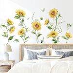 Casa si Gradina - Decoratiuni - Stickere decorative - Sticker decorativ cu Flori galbene, 120 cm, 1131STK - Infinity.ro