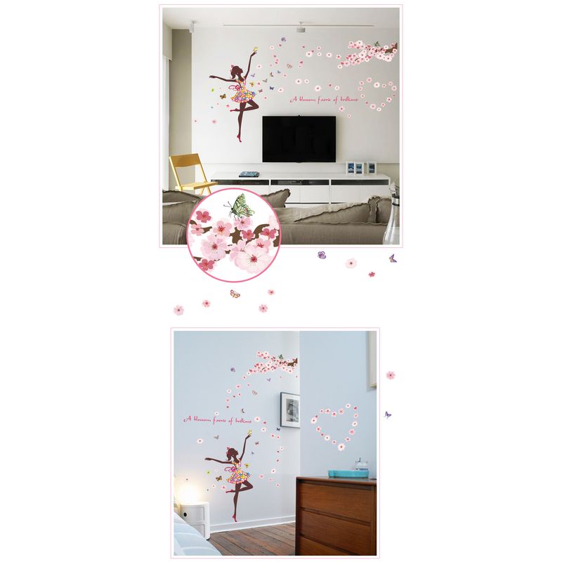 Casa si Gradina - Decoratiuni - Stickere decorative - Sticker decorativ, Printesa cu fluturi, 140 cm, 721STK - Infinity.ro