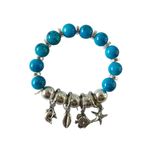 Fashion, accesorii si bijuterii - Femei - Bijuterii femei - Bratari femei - Bratara cu Bile si Charmuri Marine, Albastru, BR96 - Infinity.ro