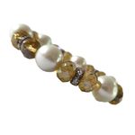 Fashion, accesorii si bijuterii - Femei - Bijuterii femei - Bratari femei - Bratara cu Pietre si Bile, Galben, BR95 - Infinity.ro