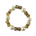 Fashion, accesorii si bijuterii - Femei - Bijuterii femei - Bratari femei - Bratara cu Pietre si Bile, Galben, BR95 - Infinity.ro