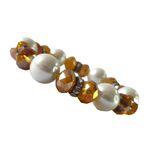 Fashion, accesorii si bijuterii - Femei - Bijuterii femei - Bratari femei - Bratara cu Pietre si Bile, Portocaliu, BR94 - Infinity.ro