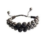 Fashion, accesorii si bijuterii - Femei - Bijuterii femei - Bratari femei - Bratara cu pietre Hematit, Charmuri si Cristale, Negru, BR77 - Infinity.ro