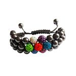 Fashion, accesorii si bijuterii - Femei - Bijuterii femei - Bratari femei - Bratara cu pietre Hematit, Charmuri si Cristale, Multicolor, BR78 - Infinity.ro